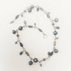 Bali sterling silver blue freshwater pearl iolite charm necklace