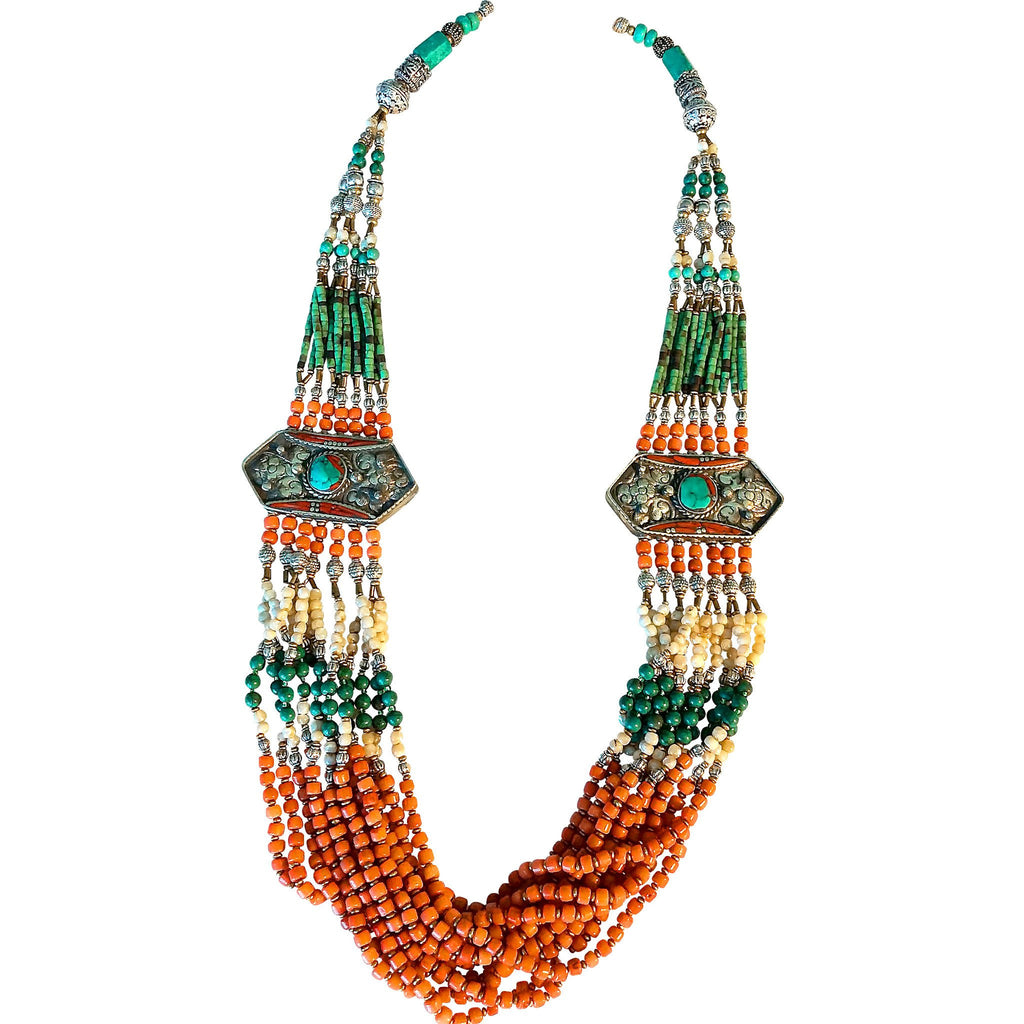 Tibetan Statement Necklace with a Twist!