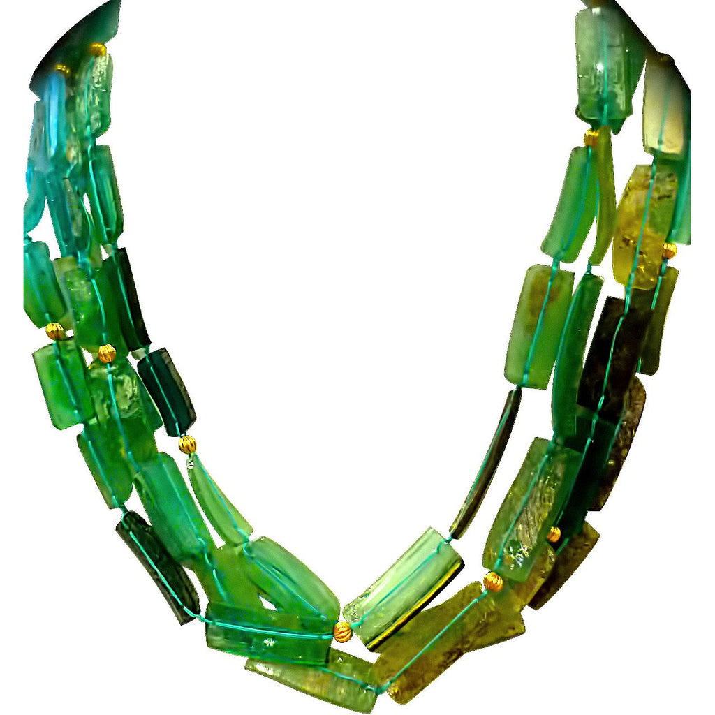 Ancient Roman Glass Torsade Necklace