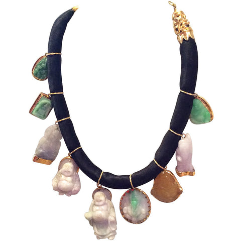 Many Buddhas Jade Necklace